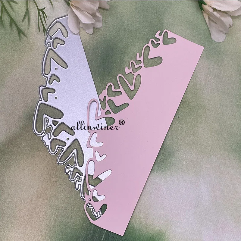 

Love Hearts Border Frame DIY Craft Metal Cutting Die Scrapbook Embossed Paper Card Album Craft Template Stencil Dies