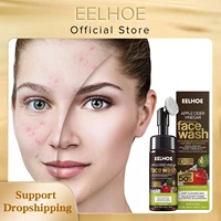 free shipping eelhoe organic apple cider vinegar foaming face wash built in brush cleanser reduce acne deep cleansing cream