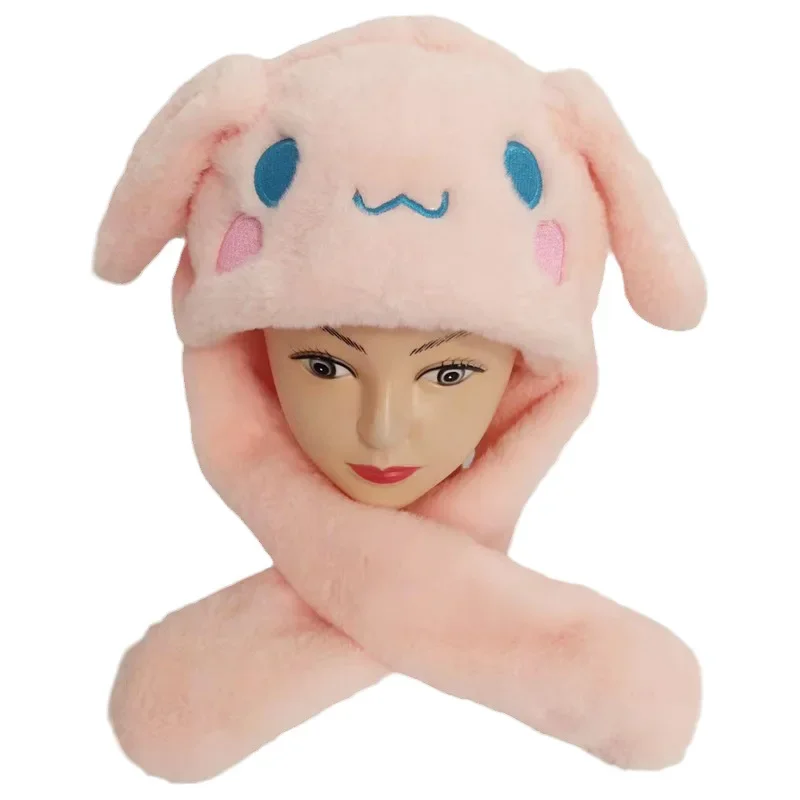 

The Ears Move Cinnamoroll Plush Hat Men and Women Winter Keep Warm Air Bag Cap Sanrios Cute Cartoon Keep Warm Fashion Popularity