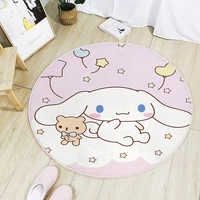 sanrio anime merchandise toy cinnamoroll round living room carpet crystal velvet non slip computer chair floor mat bedroom