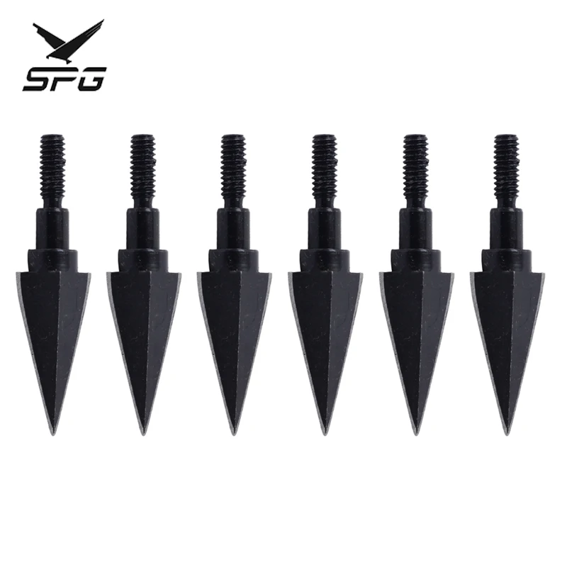 

6/12pcs 105grn Carbon Steel Arrow Head Broadhead Tips Arrow Point Archery Arrowheads for Compound Recurve Bow Hunting