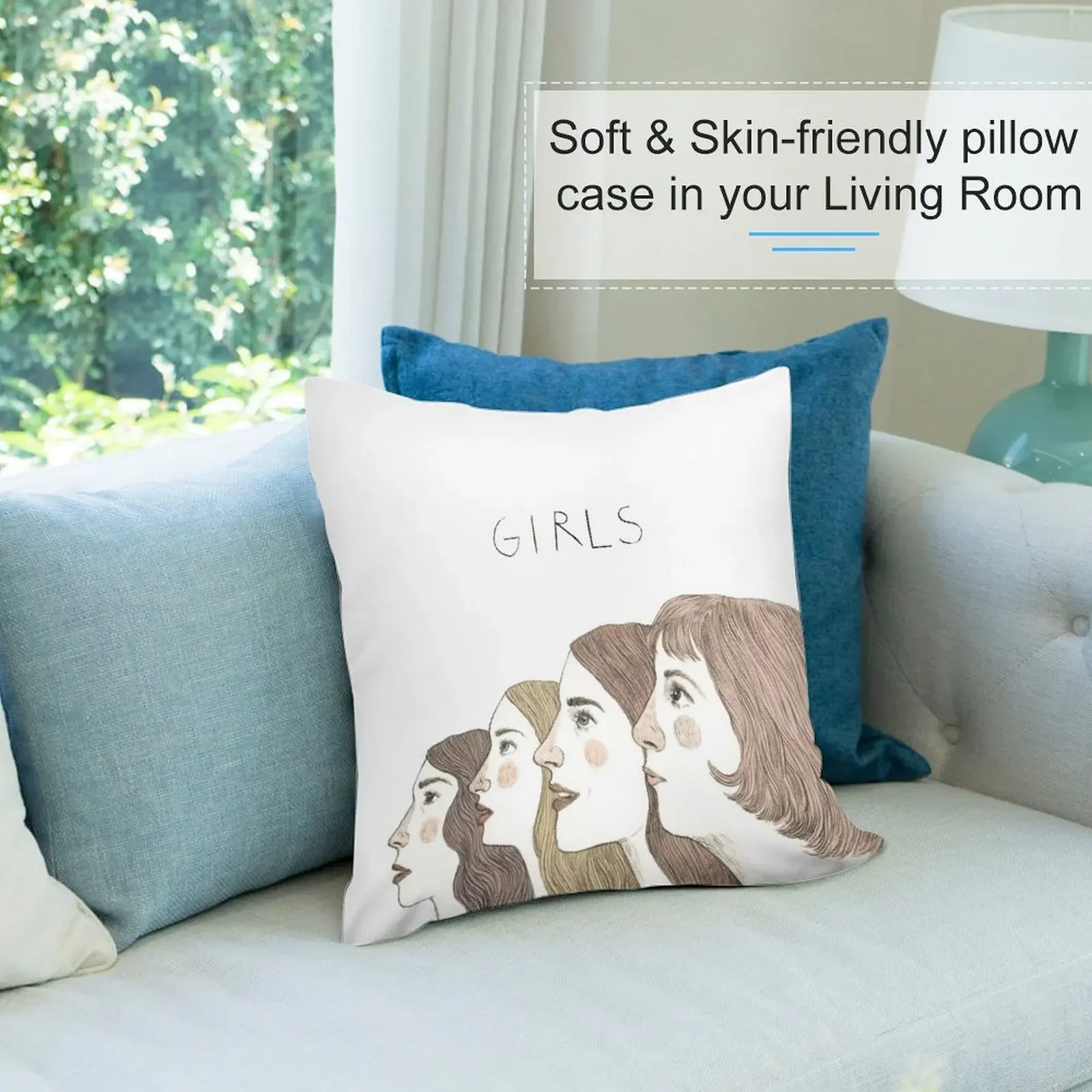 HBO Girls - Ханна Джесса Шош и Марни декоративная подушка подушки для сна
