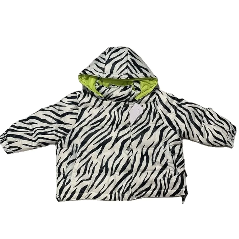 

Zebra Kids Girls Winter Jacket Coat Children Clothing Short Parka Teens boy Clothes Snowsuit Outerwear Hooded Overcoat Snow Wear