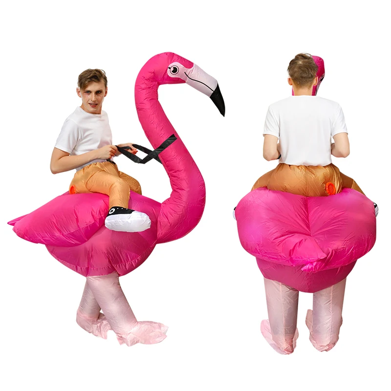 

Funny Carnival Cosplay Flamingo Inflatable Costumes Halloween Costume For Adult Men Women Unisex Dress Inflatable Costume Party