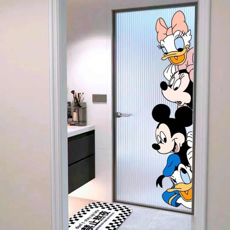 Стеклянная наклейка для ванной комнаты водонепроницаемая плитка с Микки душевая