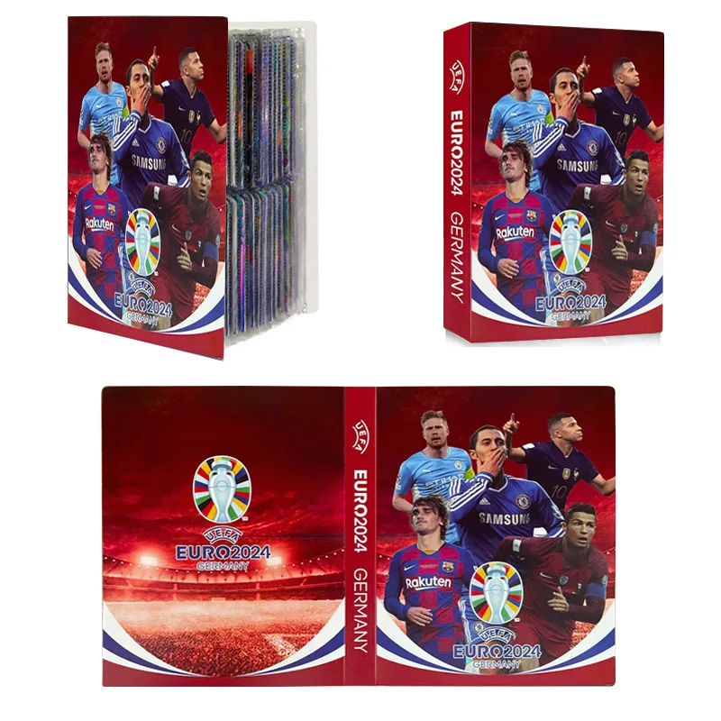 

Football Star Card Album Map Letter Holder Binder 2023 New 240pcs Star Card Box Collection Album Book Folder Kid Toy Gift