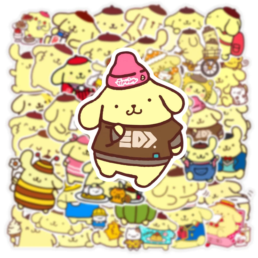 10/30/50 шт. милые наклейки Sanrio с помпоном пурин милая наклейка искусственными