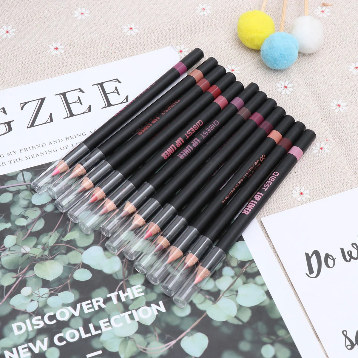 

12PCS Lip Pencils Lip Lip Liner Slim Lip Make Lip Liners