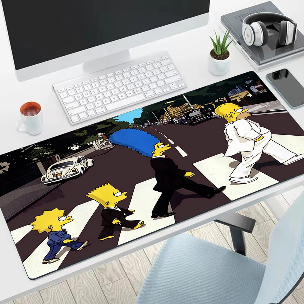 

Anime Simpsons-s Large Mouse Pad PC Computer Game MousePads Desk Keyboard Mats Rubber Anti-slip Mouse Mice Mat 40x90 30x80 CM