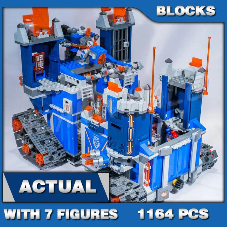 

1164pcs Knights 2in1 Battle Rolling Castle The Fortrex Headquarters 10490 Building Blocks Toy Compatible with Model