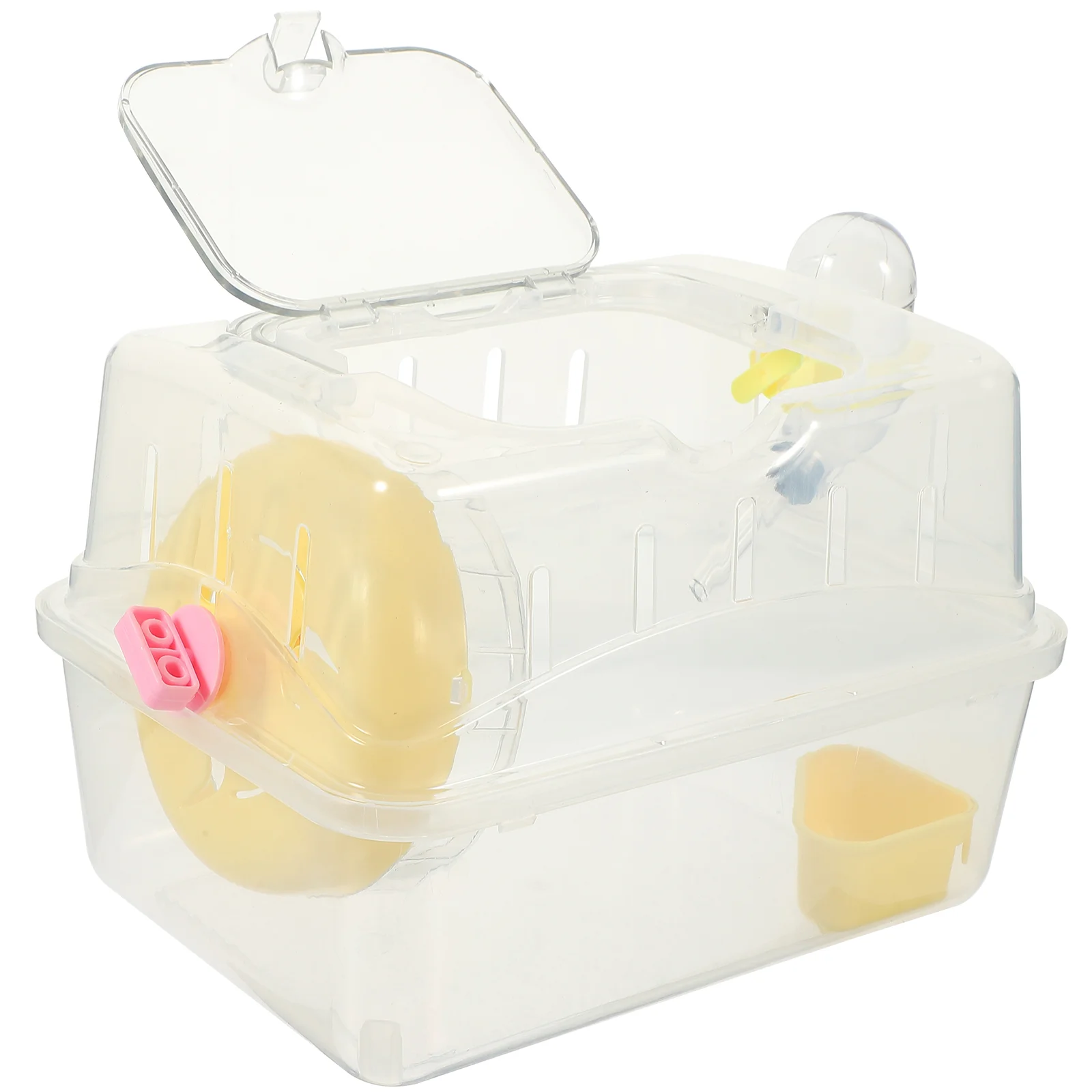 Hamster Cage Travel Case Mouse Guinea Pig Bedding Fully Transparent Carrying Carrier