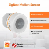 51pcs tuya zigbee multi sensor 3 in 1 smart pir motion humidity temperature sensor home automation alarm system motion alarm