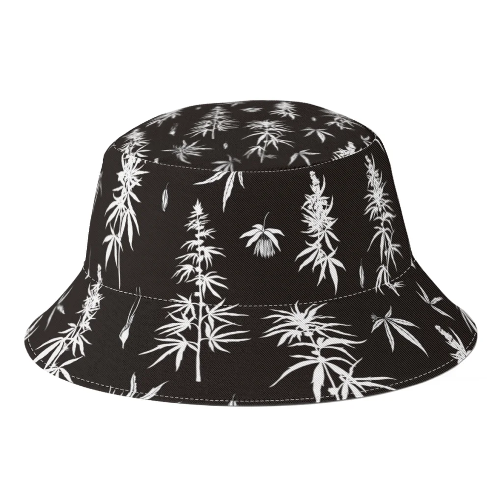 

Панама летняя с конопляным принтом, складная пляжная шляпа унисекс с рисунком листьев марихуаны, лето 2022