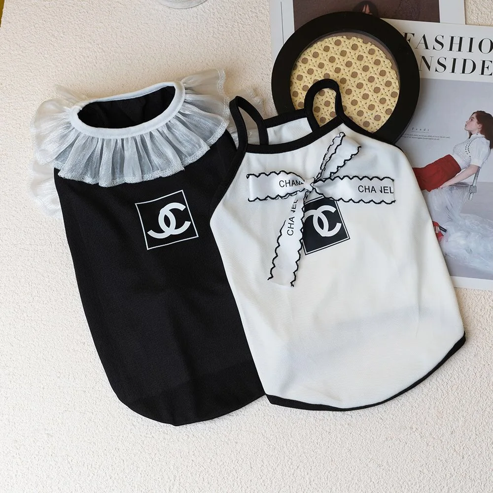 

Summer Fashion Dog Clothes Cotton Breathable Puppy Cats Vest Small Medium Large Dogs Schnauzer Luxury Sport Shirts Pets T-shirt
