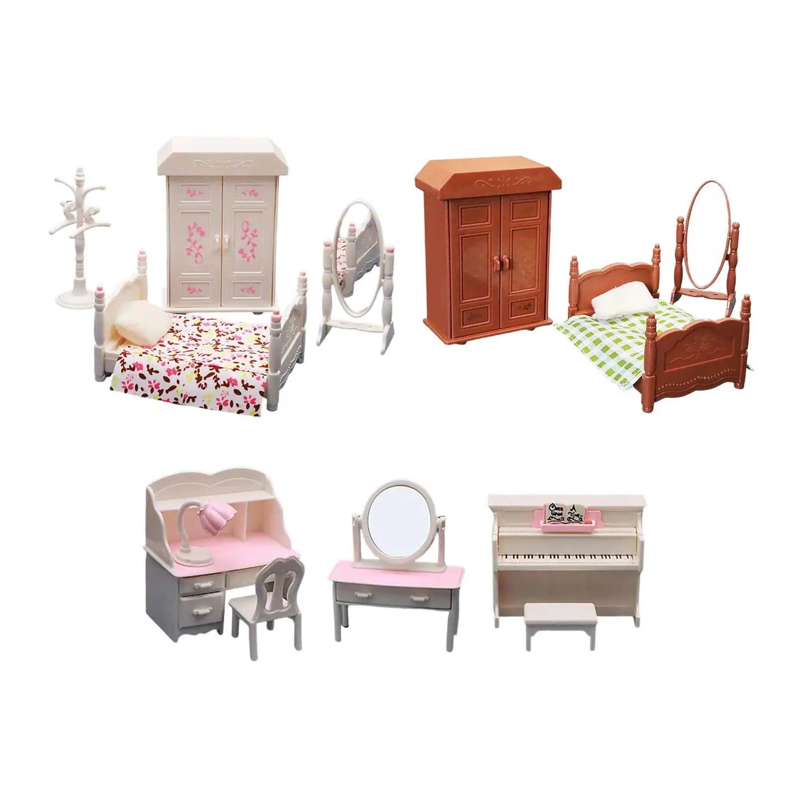 

Dollhouse Furniture Set Rich Accessories 1/12 Ornament Model for Girls Boys