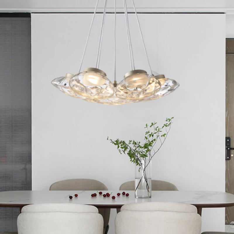 Люстра из простой и креативной стеклянной искусственной лампы украшение для