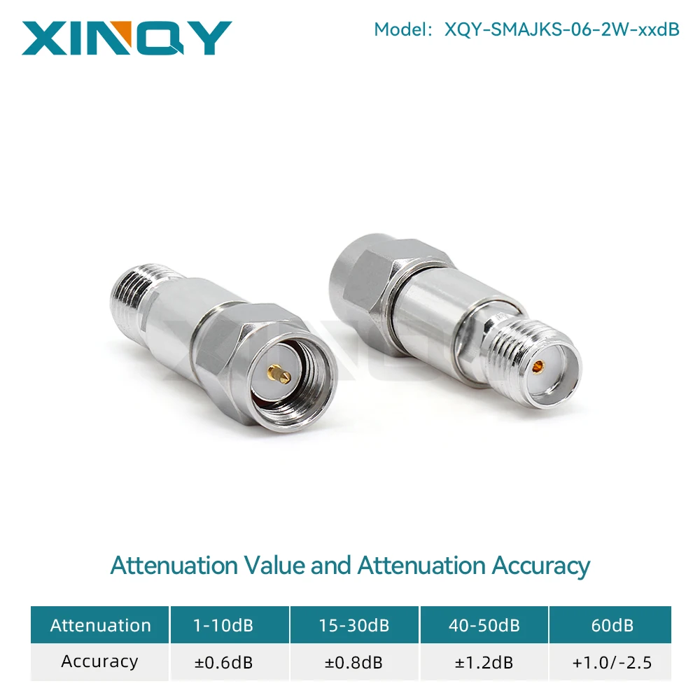 Фото Xinqy 6G 2W RF-аттенюатор 1/2/3/5/6/10/20 дБ SMA, коаксиальная головка с фиксированным уровнем затухания сигнала №4