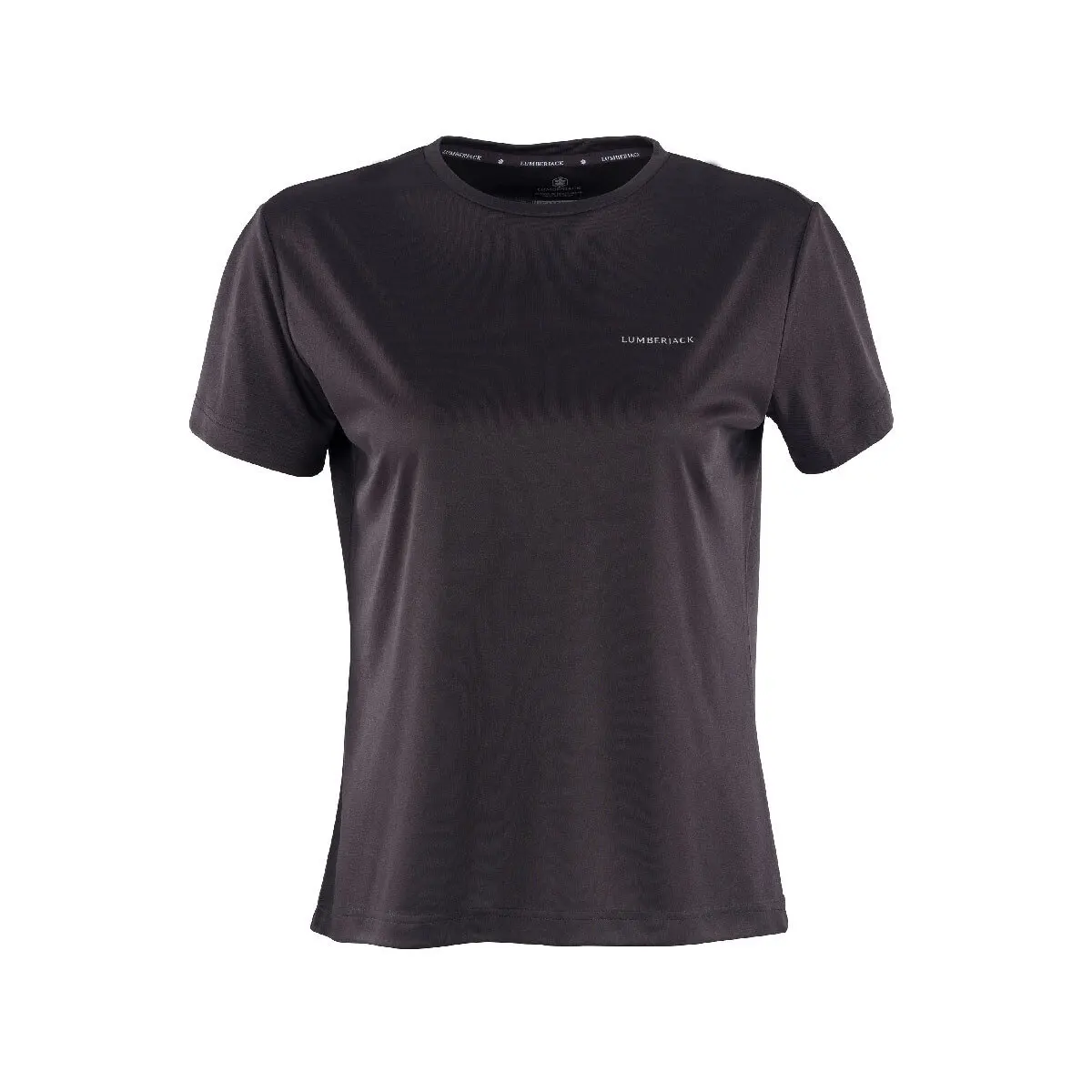 

CT123 BASIC PES C NECK T-Black Women T-Shirt