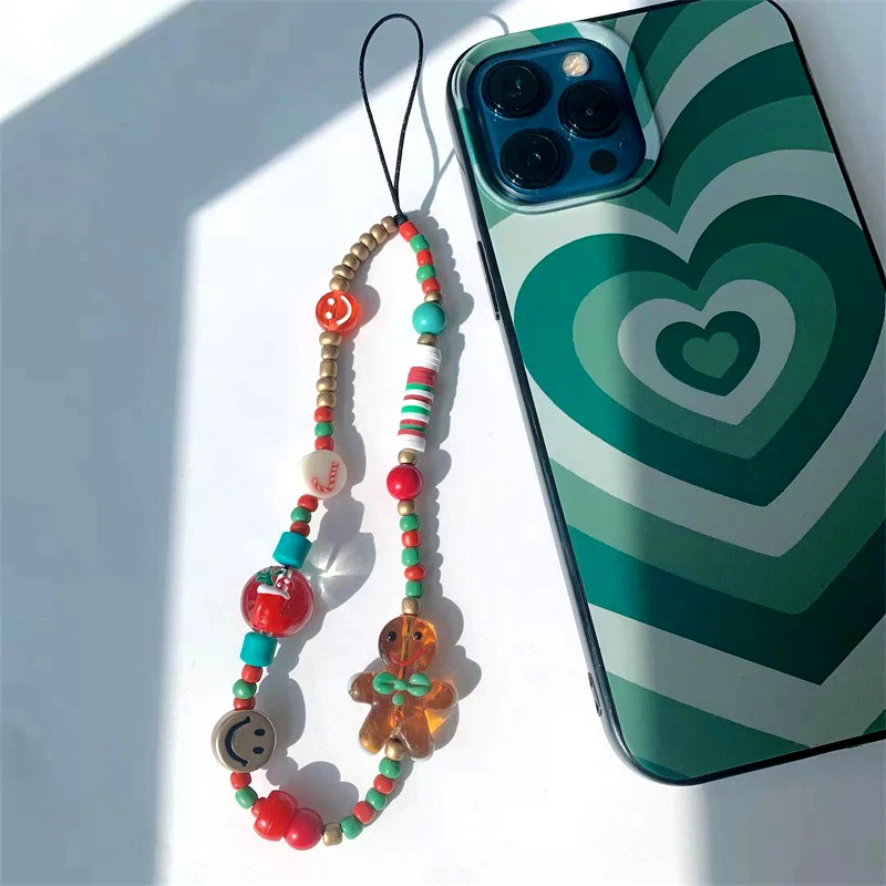 Christmas Tree Snowman Key Chain Ladies Fashion Cute Romantic Vintage Keychain Charm Korea 90s Aesthetic Phone Chain Bag Charm