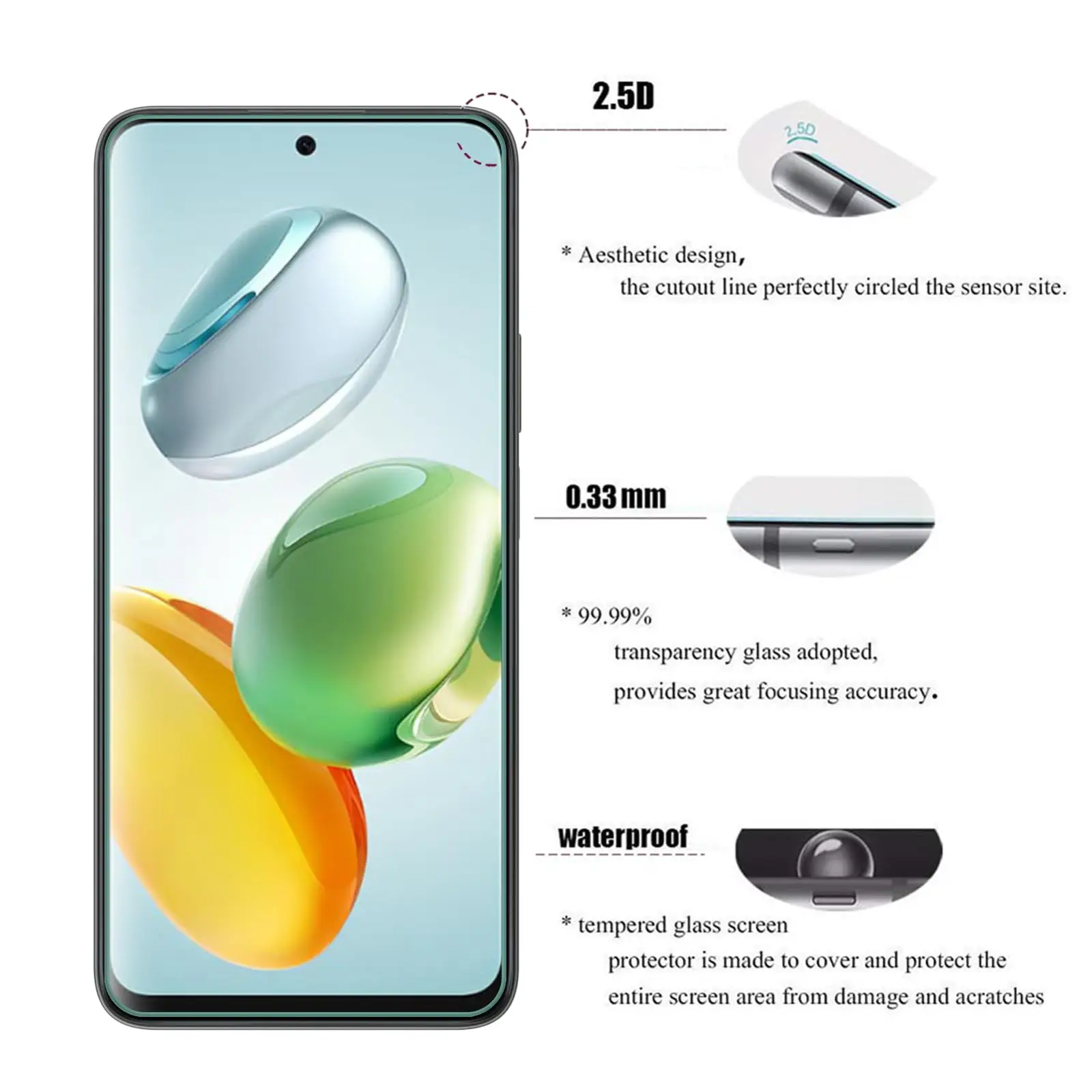 Защита экрана для Honor 200 Smart 6 8 дюйма закаленное стекло HD Crystal слюда 9H