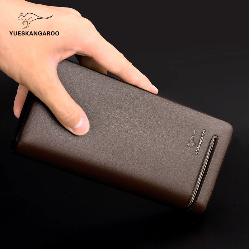Брендовый мужской кошелек кенгуру длинный стильный высококачественный