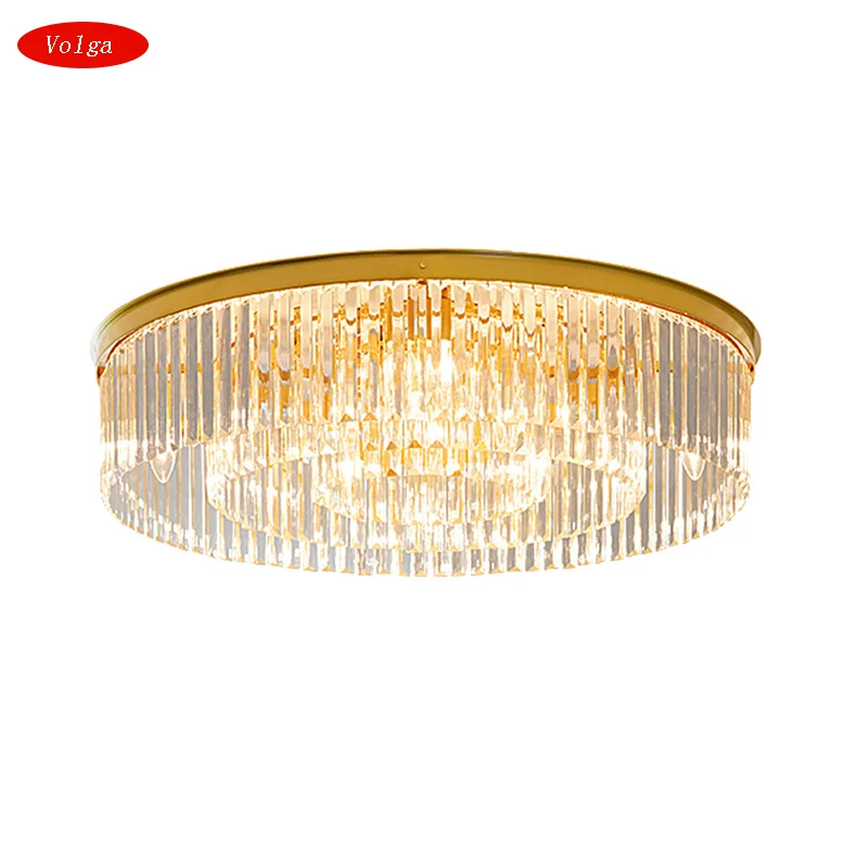 

Vintage Luxurious Crystal Ceiling Lamp 2023 Led Ceiling Lights Fixture Home Decor Gold Silver Lustres for Dining Living Room