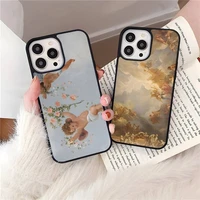 renaissance art painting phone case for iphone 11 13 12 max pro mini 6 7 8 plus x xs xr se2020 hard quality silicone tpu shell