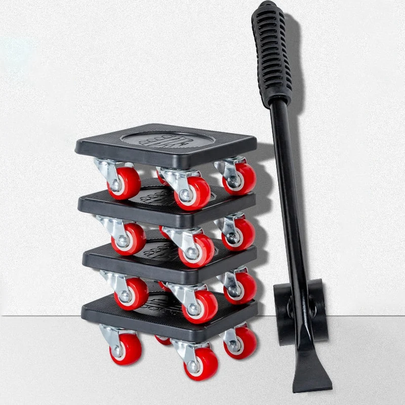 4-колесная передвижная тележка с роликами комплект тележки подъемником для