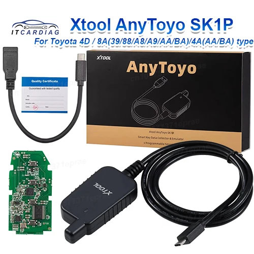 Фото Симулятор смарт-ключей Xtool AnyToyo SK1P для программирования смарт-ключей Toyota 8A/4A и сбора данных, совместим с XTOOL KC100/KC501. №1