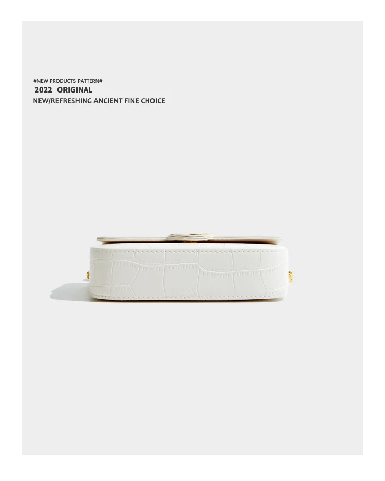 Elmsk 2022 French Style Fashion Elegant Messenger Bag Women Office Lady Chain Gold Buckle Leather Armpit Bag