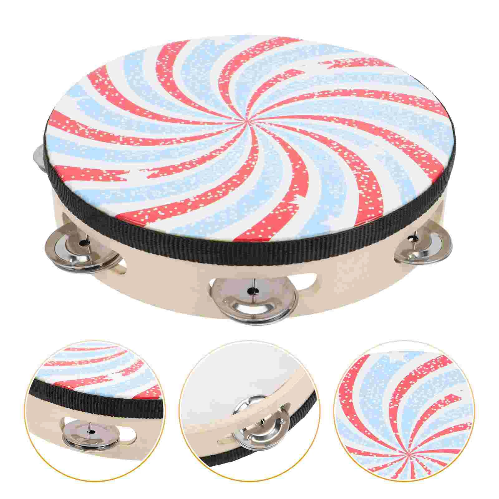 

Education Percussion Hand Drum Small Hand Tambourine Rhythm Handbell