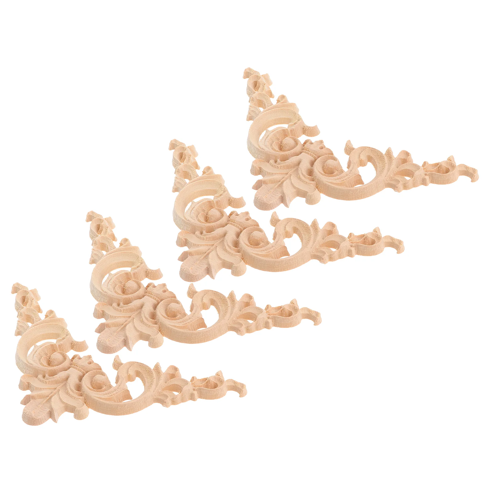 4 шт. ретро-декор рама из цельного дерева аппликация украшения для настенного