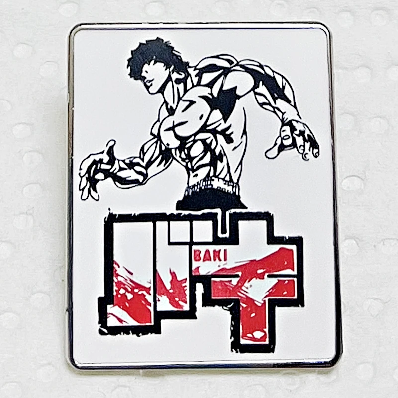 Фото Японская эмалированная булавка манга Baki the Grappler, броши Baki Hanma Yujiro, аниме ювелирные изделия, аксессуары №1