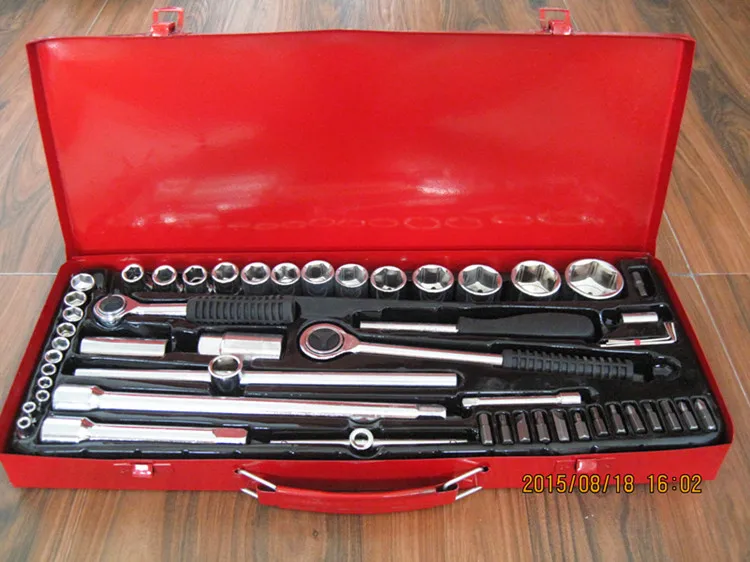 52pcs motorcycle tool sleeve socket wrench combined  Combination Bit Set Tool Kit  box