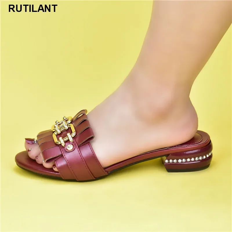 

New Arrival Italian Women Wedding Shoes Decorated with Rhinestone Open Toe Pumps Luxery Shoes Women Ladies Shoes and Sandals