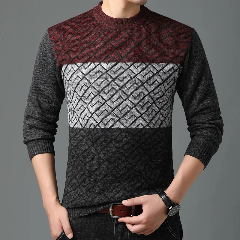 

New Pullover Knit Fashion Winter 2021 Sweaters Brand For Men Half Turtle Neck Autum Winter Woolen Casual Jumper Men Clothes