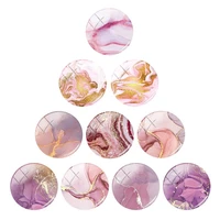 beautiful pattern pink gold color irregular texture glass cabochon dome flat bottom diy making jewelry findings gifts fhw797