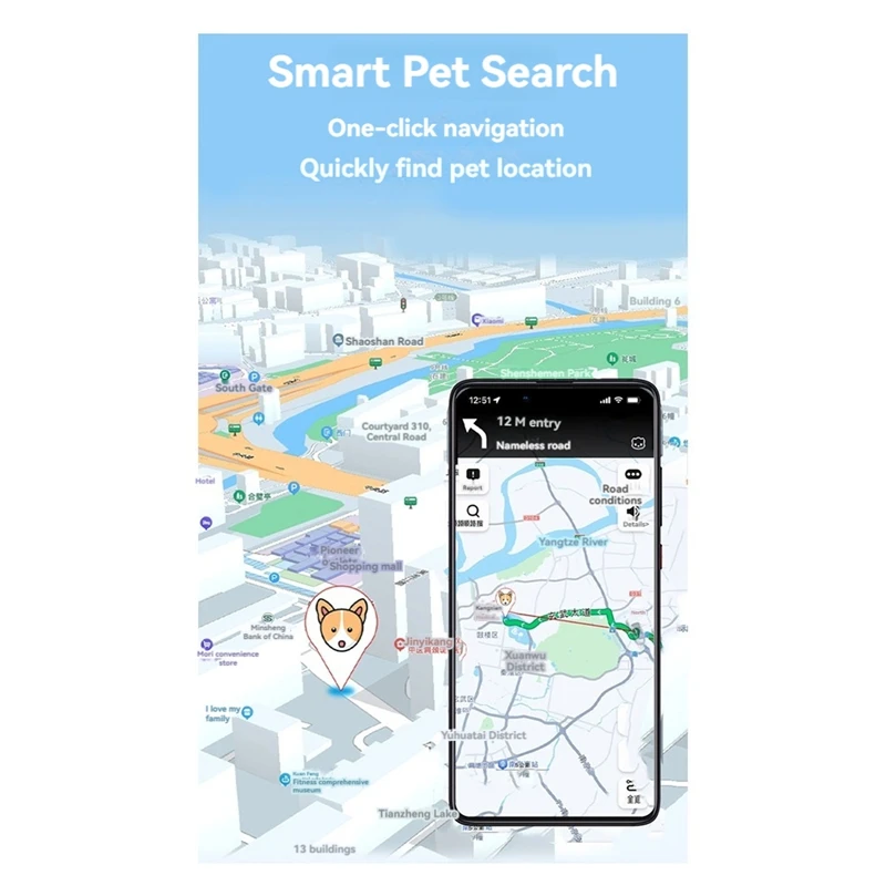 Dog Tracker Pet Tracker-ошейник для слежения за собаками водонепроницаемый IP65 работает с