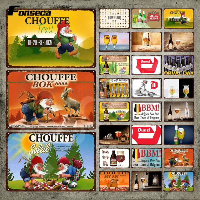 Пивной металлический знак La Chouffe Orval Duvel, классический ликер, винтажная Жестяная Табличка, металлический постер, табличка, настенные наклейки для бара, паба, Декор