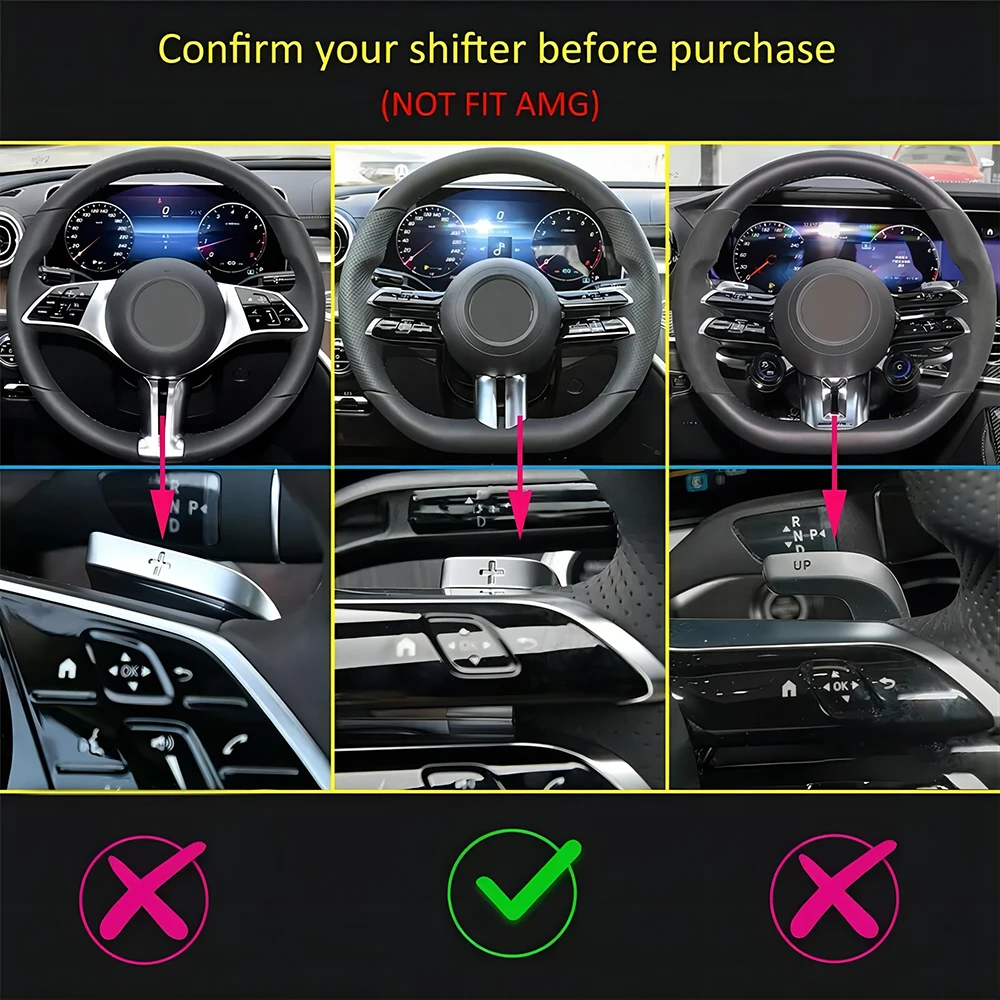 Весло переключения передач для Mercedes Benz 2022-2024 A B C E Class W206 W223 C180 C220d GLC EQE EQS удлинитель