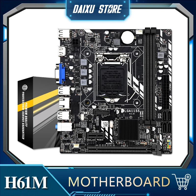 

Материнская плата DAIXU Placa Mae LGA 1155 H61 для Intel Core i7 i3 i5 DDR3 16 Гб HDMI VGA материнская плата
