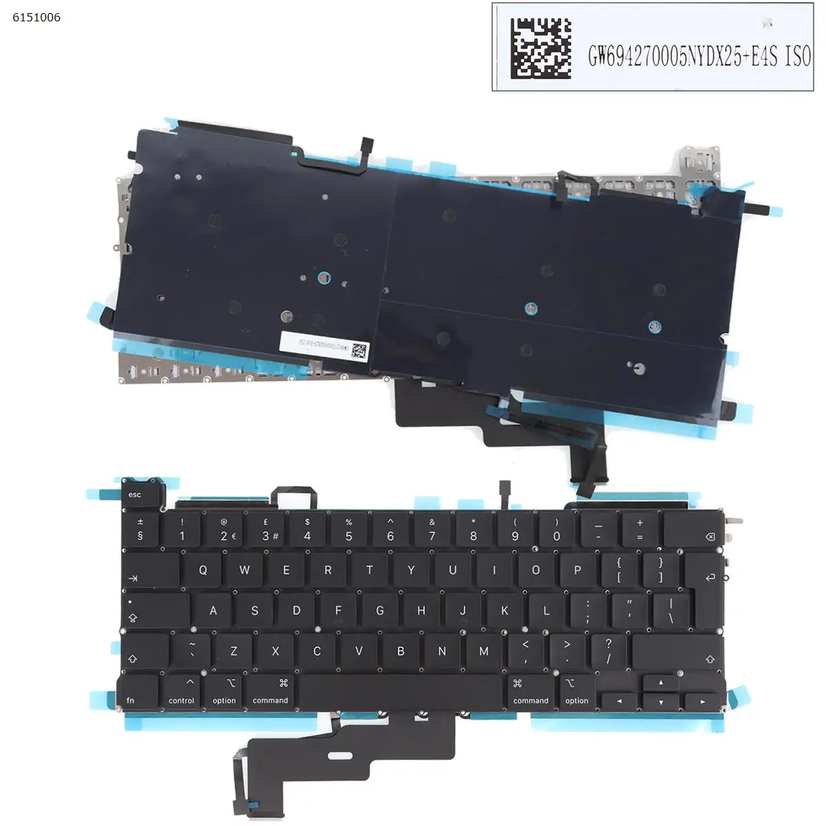 UK Laptop Keyboard for APPLE Macbook Pro A2289 BLACK With Backlit Board