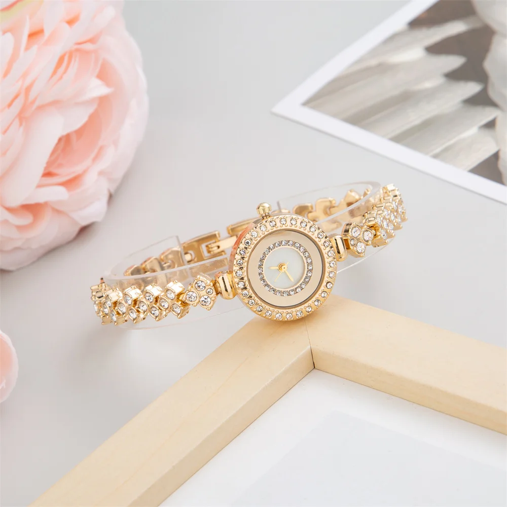 2023 VIKABO New Luxury Bracelet Watches for Women Ladies k Gold Diamond Watch Fashion Quartz Womans Wristwatches reloj mujer