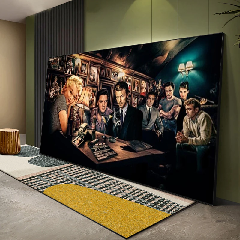 

Classic Movie Star Figure Painting Wall Art Prints Canvas Painting Movie Monroe Poster Pictures Print for Living Room Home Decor