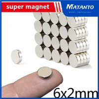 50100150pcs 6x2 mm mini small circular magnets 6mmx2mm fridge n35 neodymium magnet dia 6x2mm permanent ndfeb magnets 62mm
