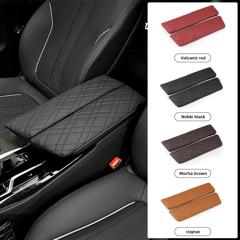 

2PC Car Central Armrest Pad For BMW 5series G30 G38 2018-2022 Auto Interior Centre Console Armrest Cover Protect Accessories LHD