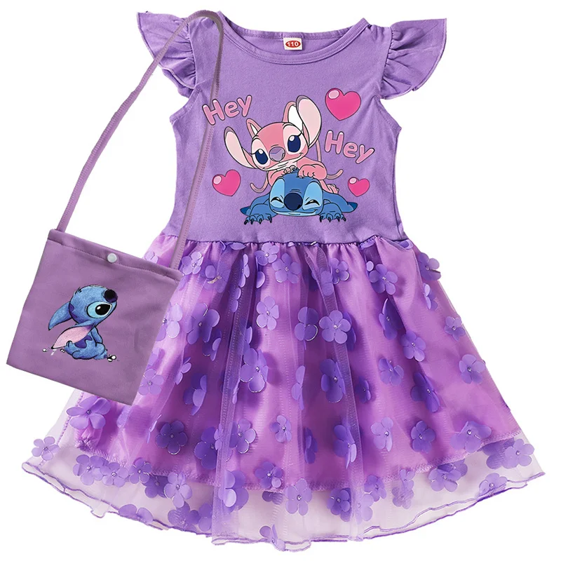 Лидер продаж милое хлопковое платье для девочек Лило и Ститч новое летнее