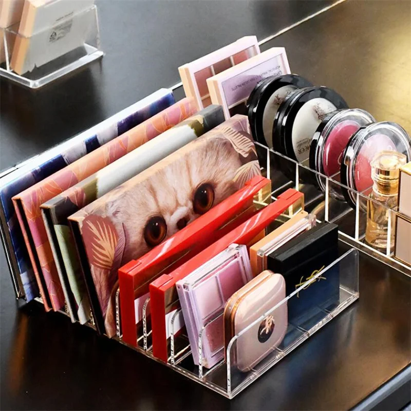 

Eyeshadow Palette Organizer Eyepowder Storage Tray Cosmetic Storage Rack Compartment Holder Women Makeup Box Organizer