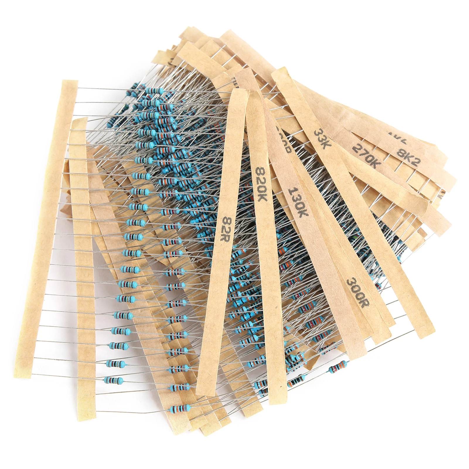 3120Pcs 1/4W металлопленочные резисторы серебряный сплав 156 типов для