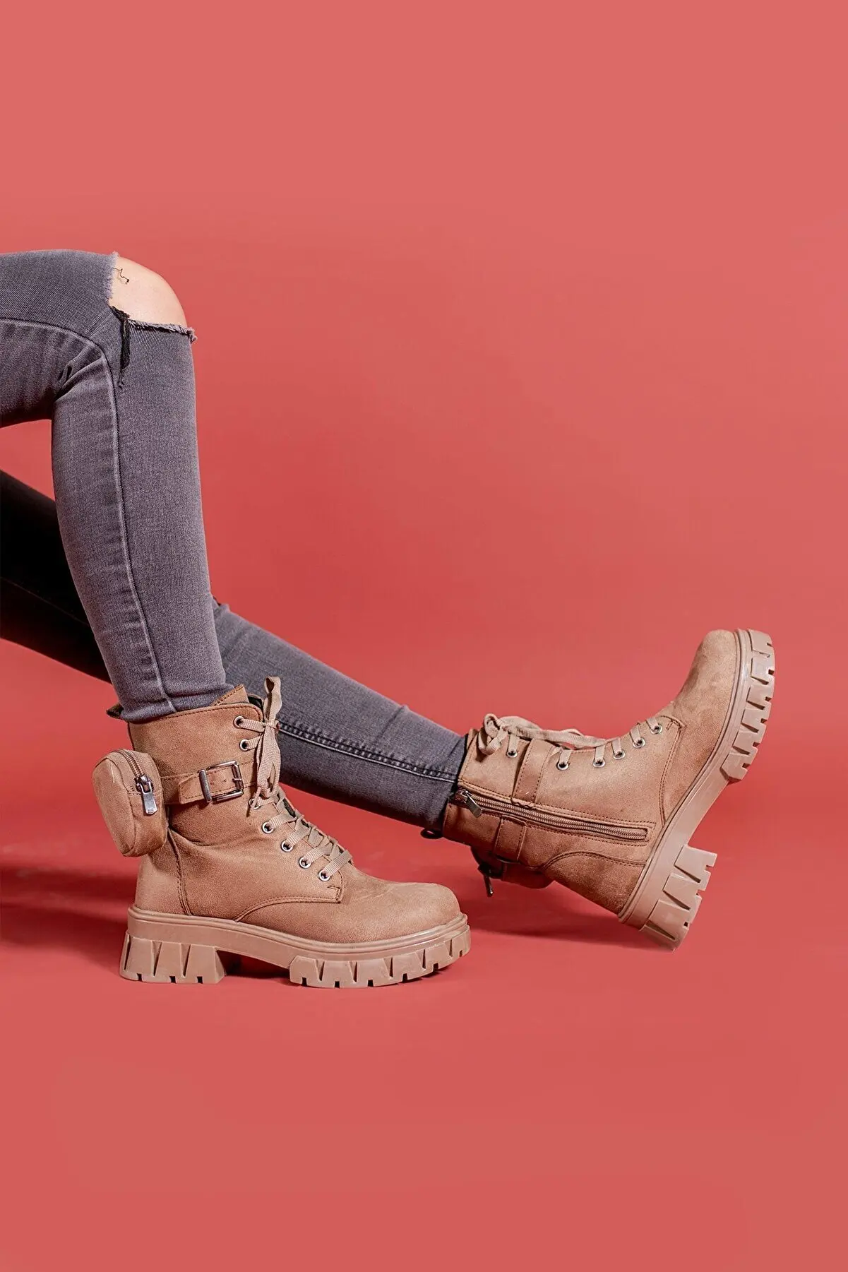 

2022- New Autumn Winter Shoes Women's Boots Boots Half Thick Heel For Women Bota Feminina 35-40 b18